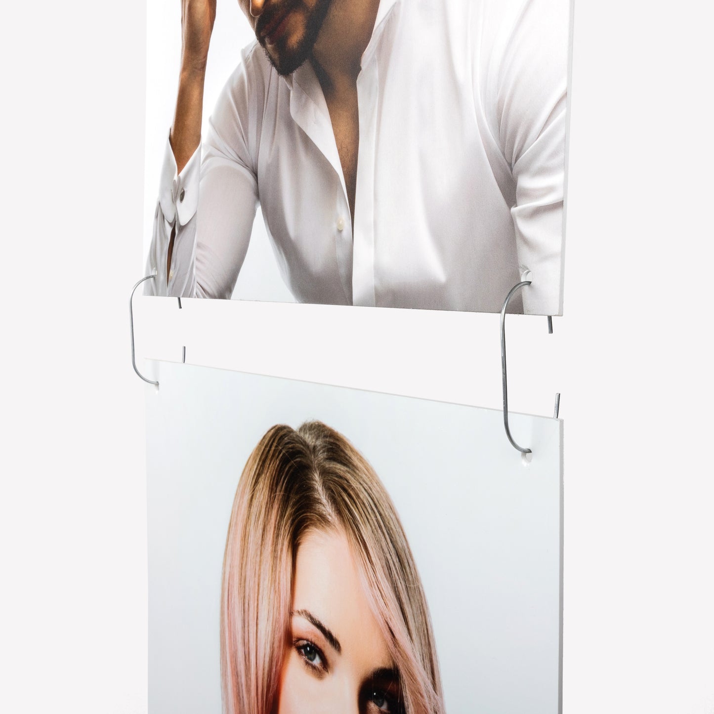 Vierkante etalageborden ophangsysteem