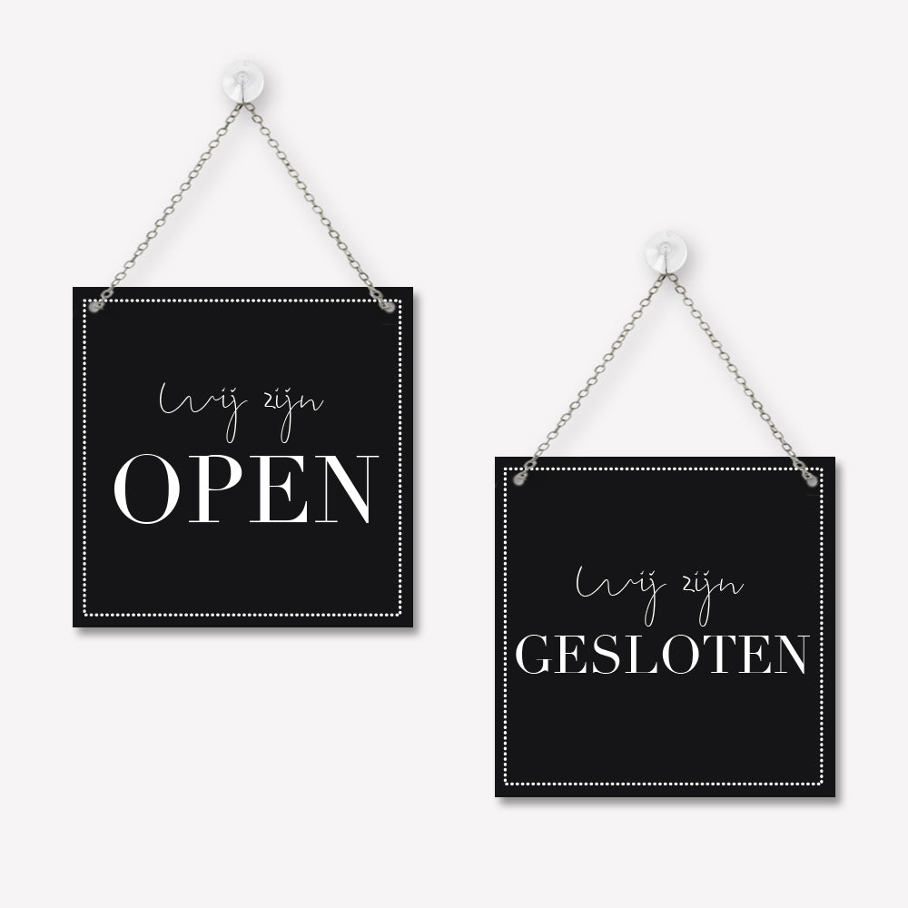 Open/gesloten bordje Elegant