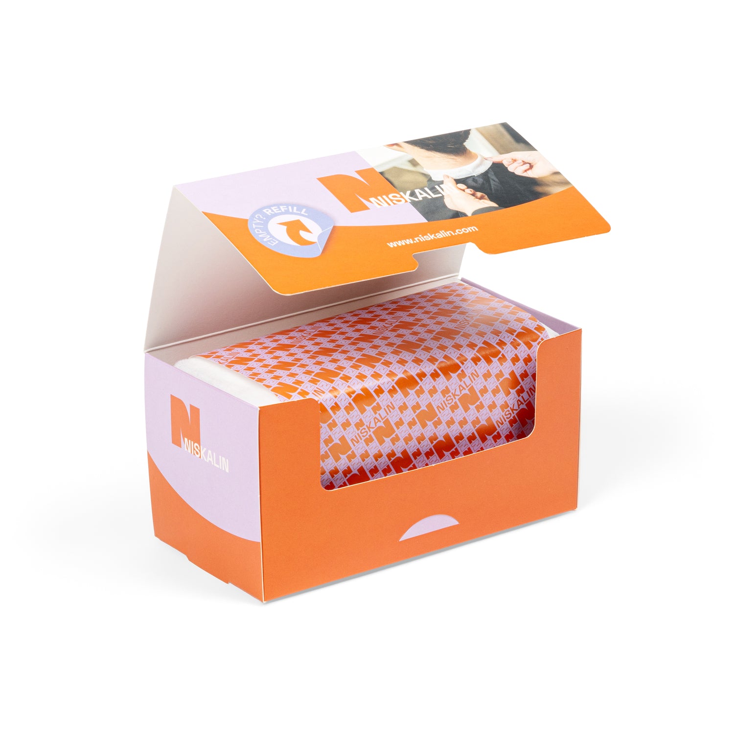 Refill sleeve in navulverpakking nekkraag NISKALIN