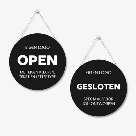 Gepersonaliseerd Open/gesloten bordje