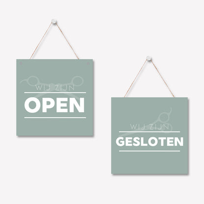 Schild 'Geöffnet/Geschlossen' Modern