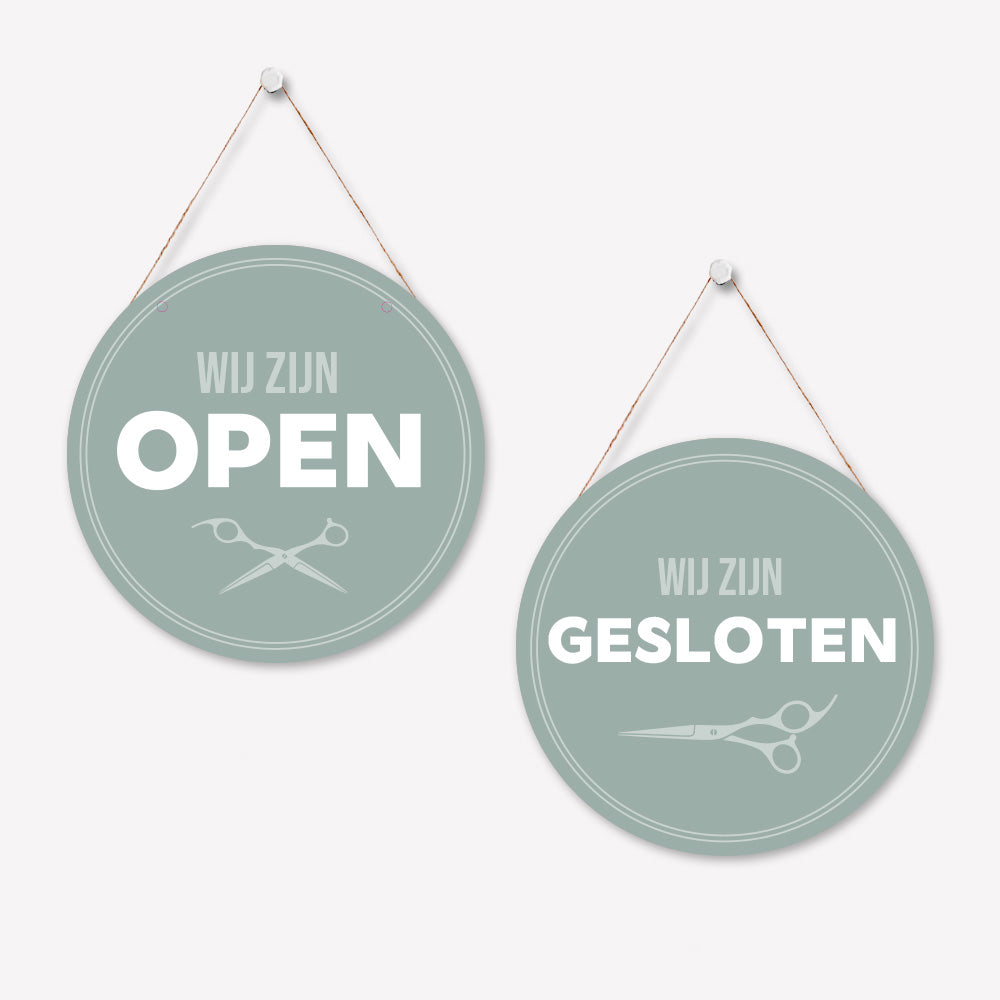 Open/gesloten bordje R Basic Blauw