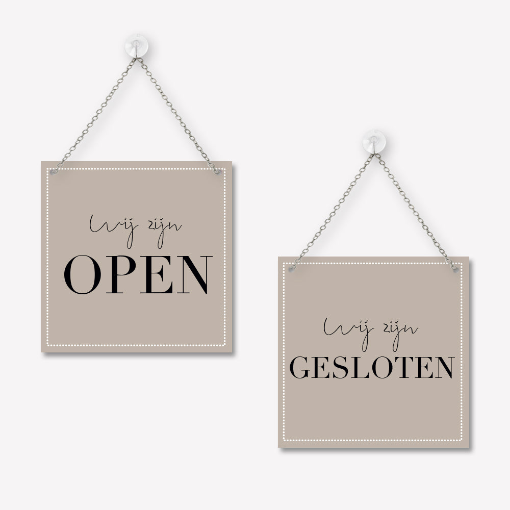 Open/gesloten bordje Elegant