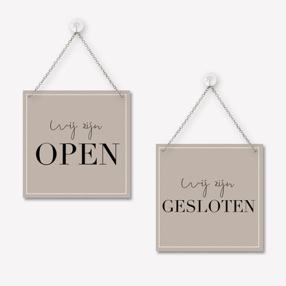 Open/gesloten bordje Elegant