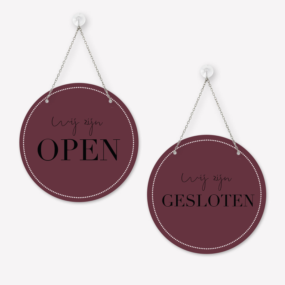 Open/gesloten bordje Elegant