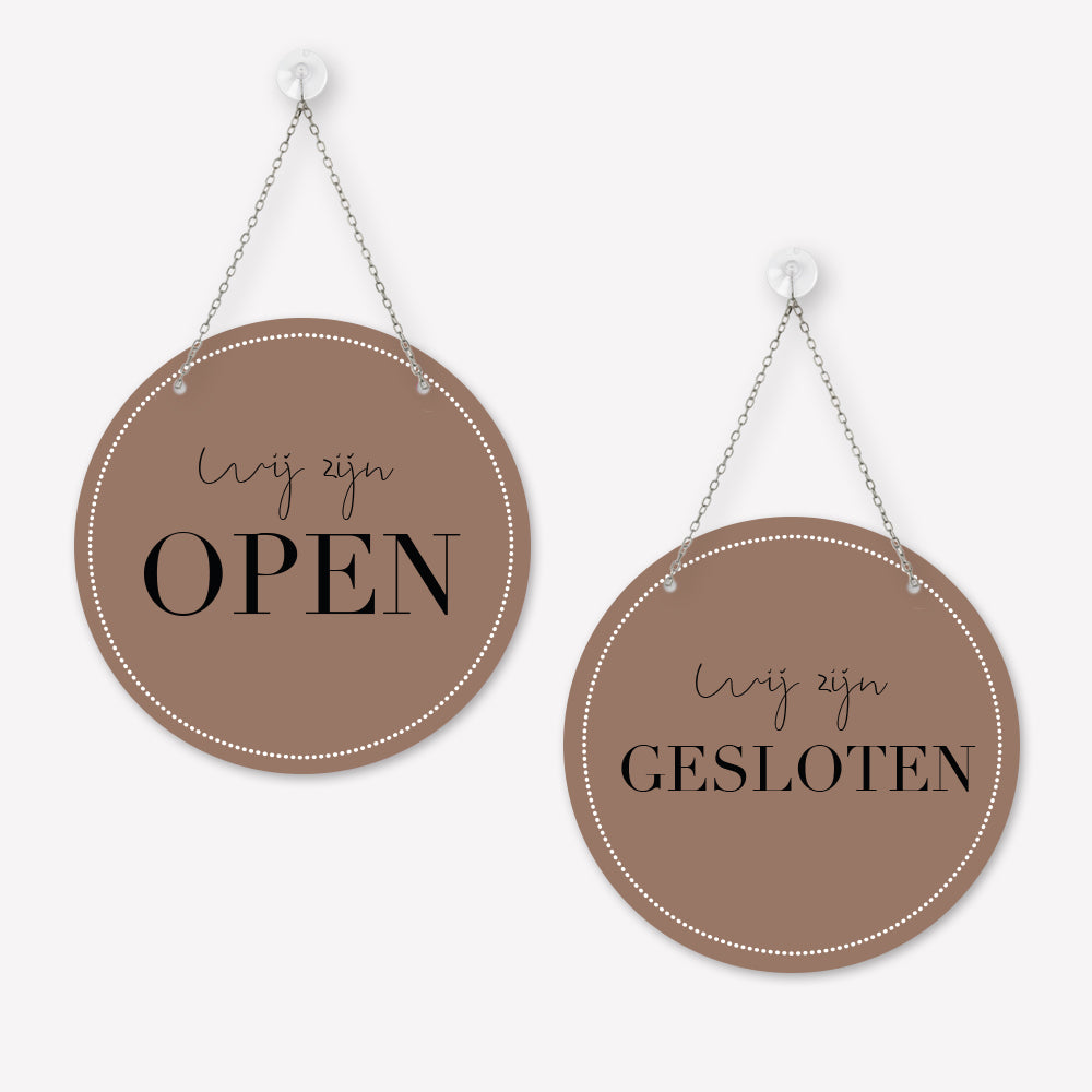 Open/gesloten bordje Elegant