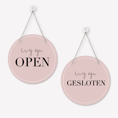 Open/gesloten bordje Elegant